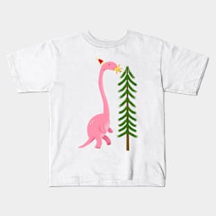 Dinosaur celebrating holidays Kids T-Shirt